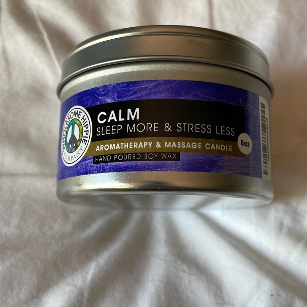 Aromatherapy and massage candle
